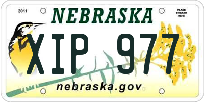 NE license plate XIP977