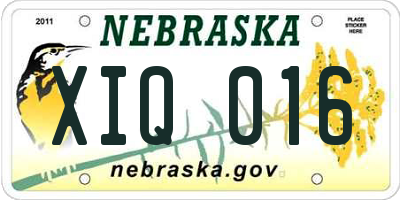 NE license plate XIQ016