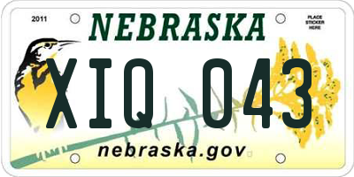 NE license plate XIQ043