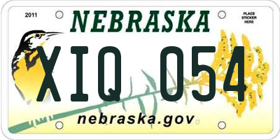 NE license plate XIQ054
