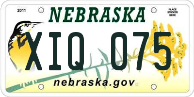NE license plate XIQ075
