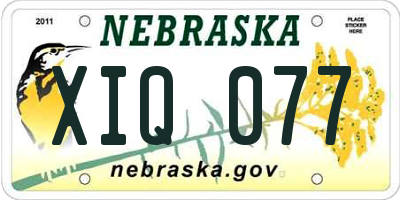 NE license plate XIQ077