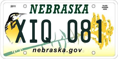 NE license plate XIQ081
