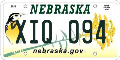 NE license plate XIQ094