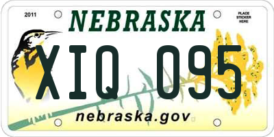 NE license plate XIQ095