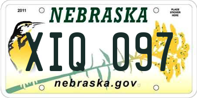 NE license plate XIQ097