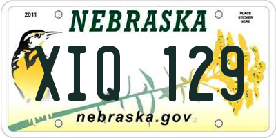 NE license plate XIQ129