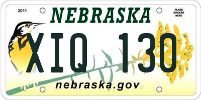 NE license plate XIQ130