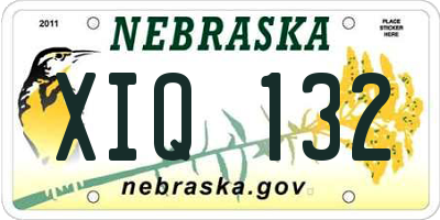 NE license plate XIQ132