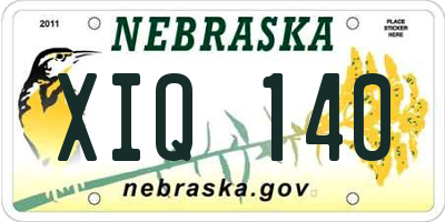 NE license plate XIQ140