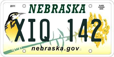 NE license plate XIQ142