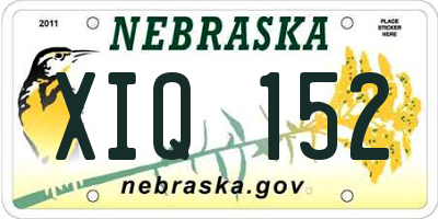 NE license plate XIQ152