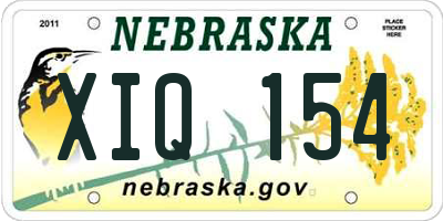NE license plate XIQ154