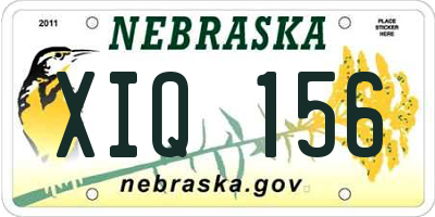 NE license plate XIQ156