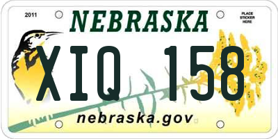 NE license plate XIQ158