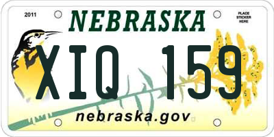 NE license plate XIQ159