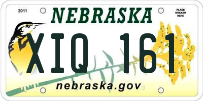 NE license plate XIQ161