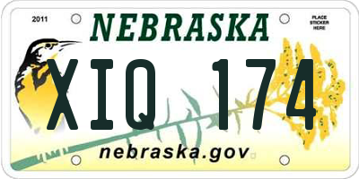 NE license plate XIQ174
