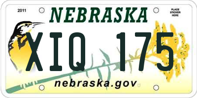 NE license plate XIQ175