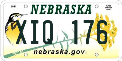NE license plate XIQ176