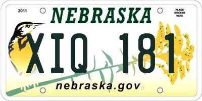 NE license plate XIQ181