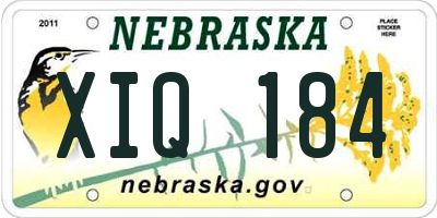 NE license plate XIQ184