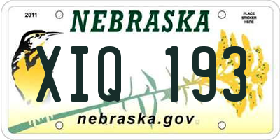 NE license plate XIQ193