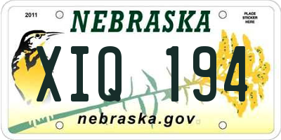 NE license plate XIQ194