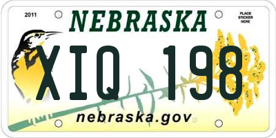 NE license plate XIQ198