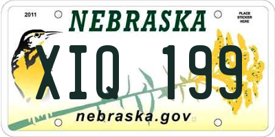 NE license plate XIQ199
