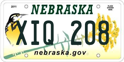 NE license plate XIQ208