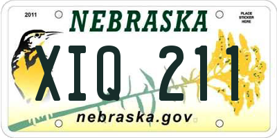 NE license plate XIQ211