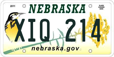NE license plate XIQ214