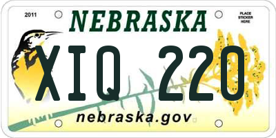 NE license plate XIQ220