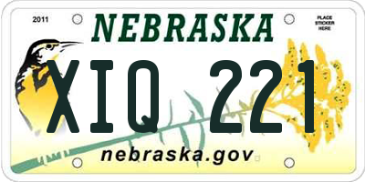 NE license plate XIQ221