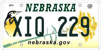 NE license plate XIQ229