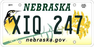 NE license plate XIQ247