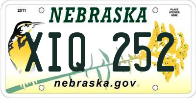 NE license plate XIQ252