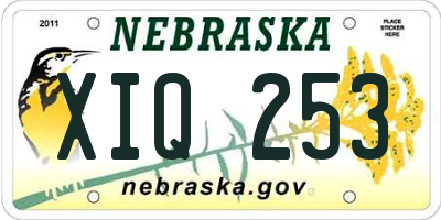 NE license plate XIQ253