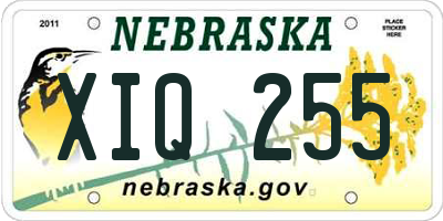 NE license plate XIQ255