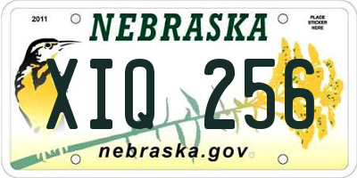 NE license plate XIQ256