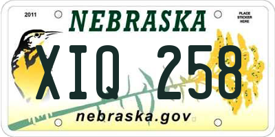 NE license plate XIQ258
