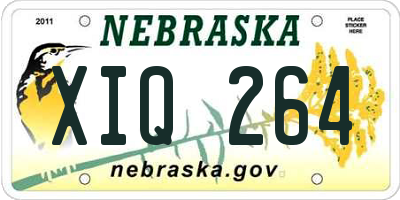 NE license plate XIQ264