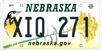 NE license plate XIQ271