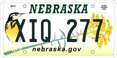 NE license plate XIQ277