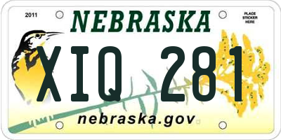 NE license plate XIQ281