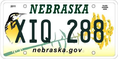 NE license plate XIQ288