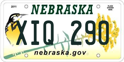 NE license plate XIQ290