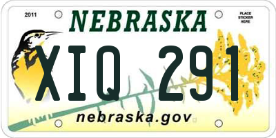 NE license plate XIQ291