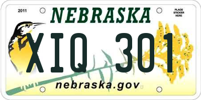 NE license plate XIQ301